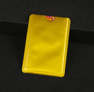 HJKL 6 шт. Rfid кошелек блокирующий замок держатель для банковских карт Id Чехол для банковских карт защита металлический кредитный NFC Держатель алюминий 6,3*9,1 см