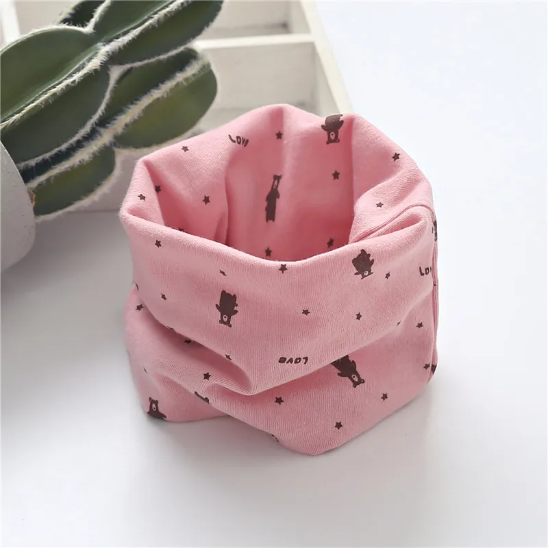 Новинка зимний детский шарф с рисунком Ягодный медведь в горошек Детские