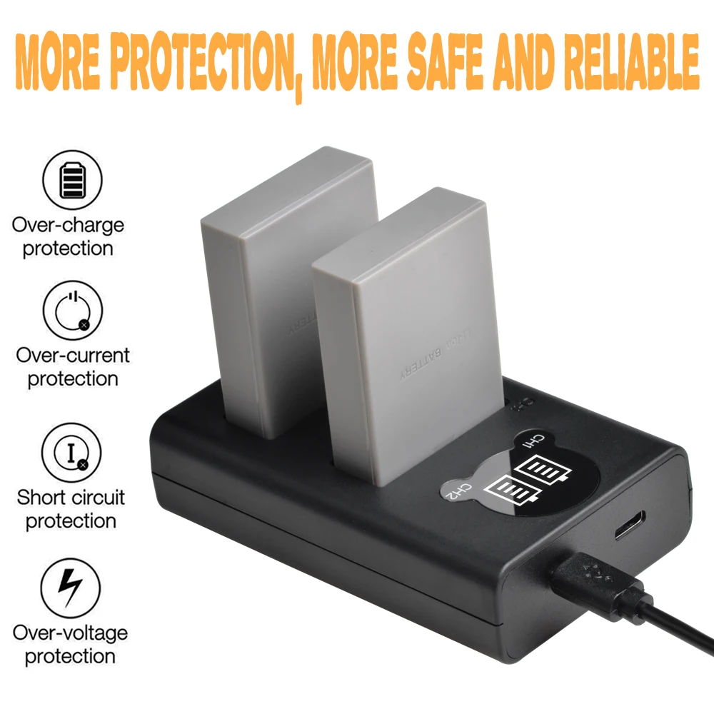 Аккумулятор и зарядное устройство BLS50 BLS5 2000 мА · ч PS-BLS5 BLS-5 для Olympus Stylus 1 OMD MK3 OMD-EM10 III