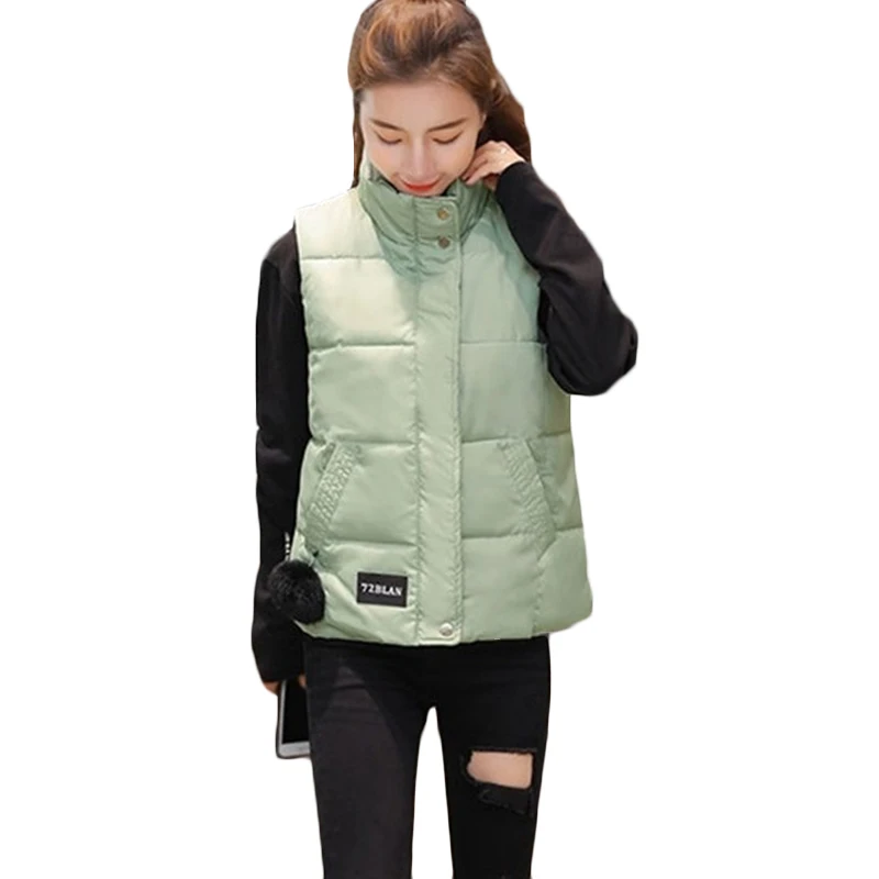 Женский маленький жилет из хлопка куртка новый зимний теплый пуховой Женская