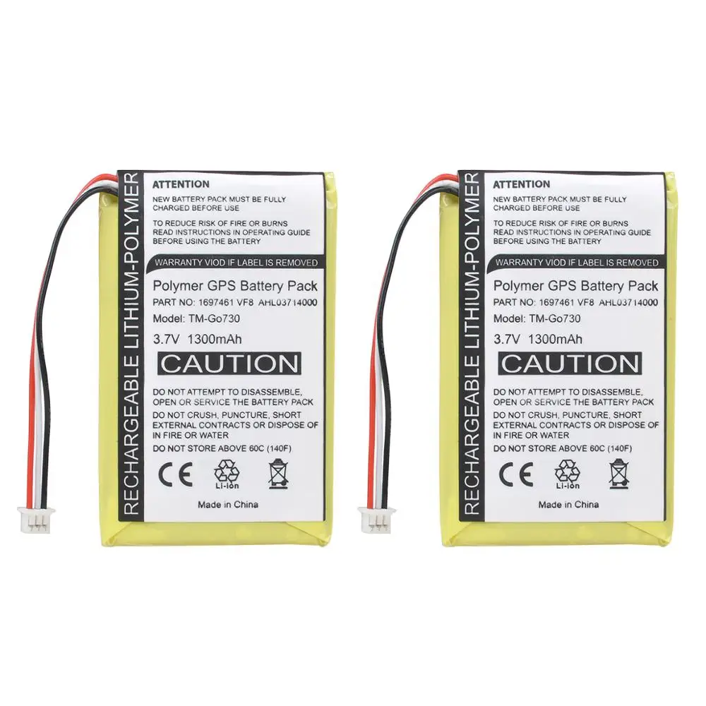 

1300mAh Battery for TOMTOM VF8 No.VF8 Battery AHL03714100 Go 520 530 530 Live 630 630T 720 TMC 720T 730 1697461