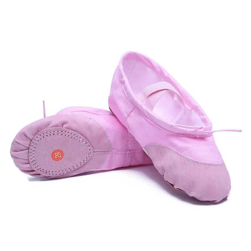 Size15-26cm черные холщовые танцевальные туфли из мягкой коровьей замши танцевальная