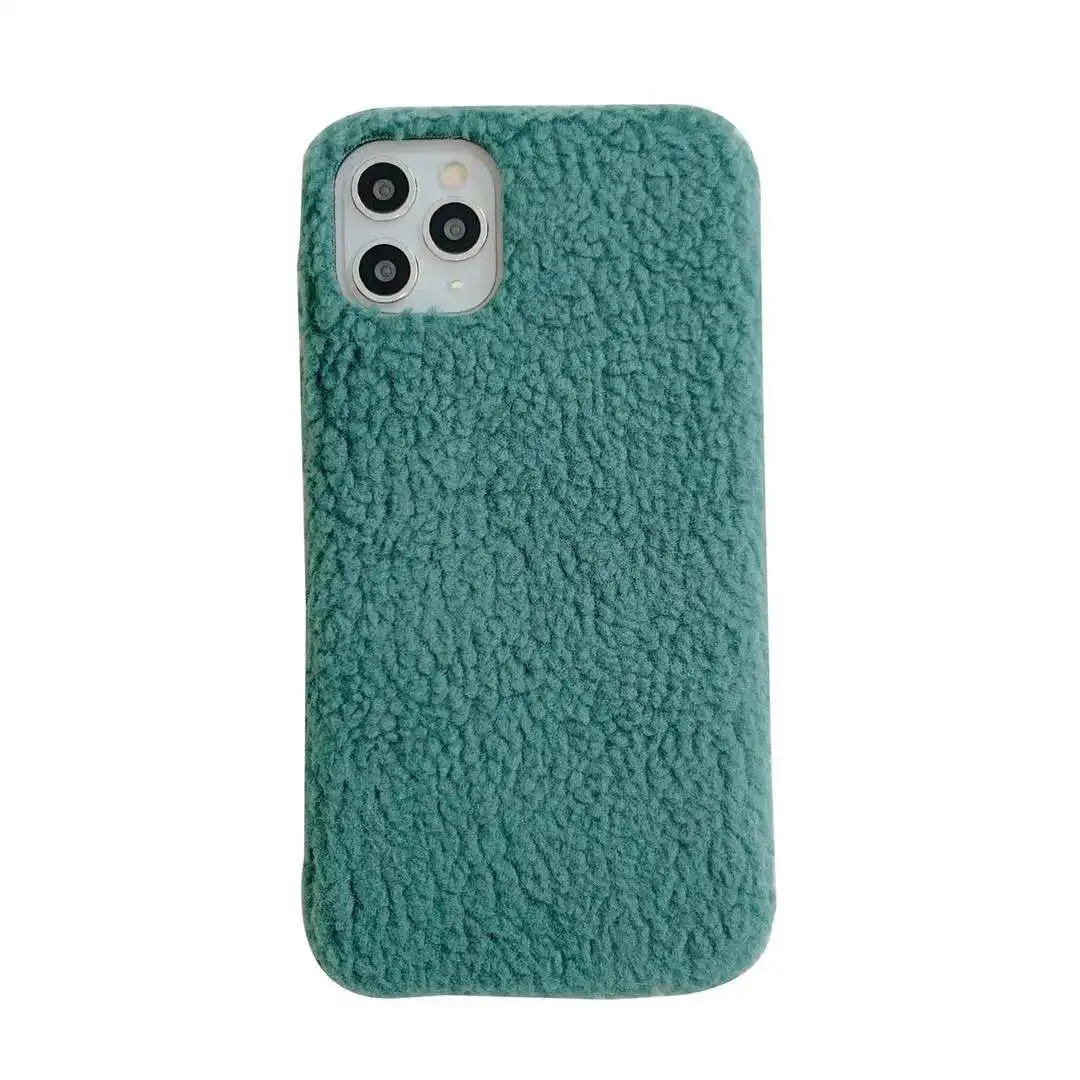 Luxury Fluffy Fur Plush Pink Shockproof TPU Mobile Phone Case for iPhone 7 Furry for iPhone 7 8 Case se 2020 se2 Pink Color