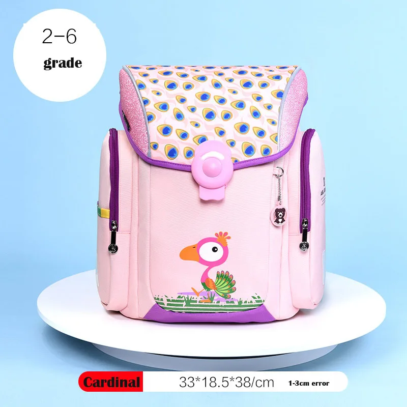 Unicorn Girl Primary School Bag Set for Kid Boy Dinosaur Printed Peacock Backpack Orthopedic Children Bookbag mochila escolar - Цвет: peacock