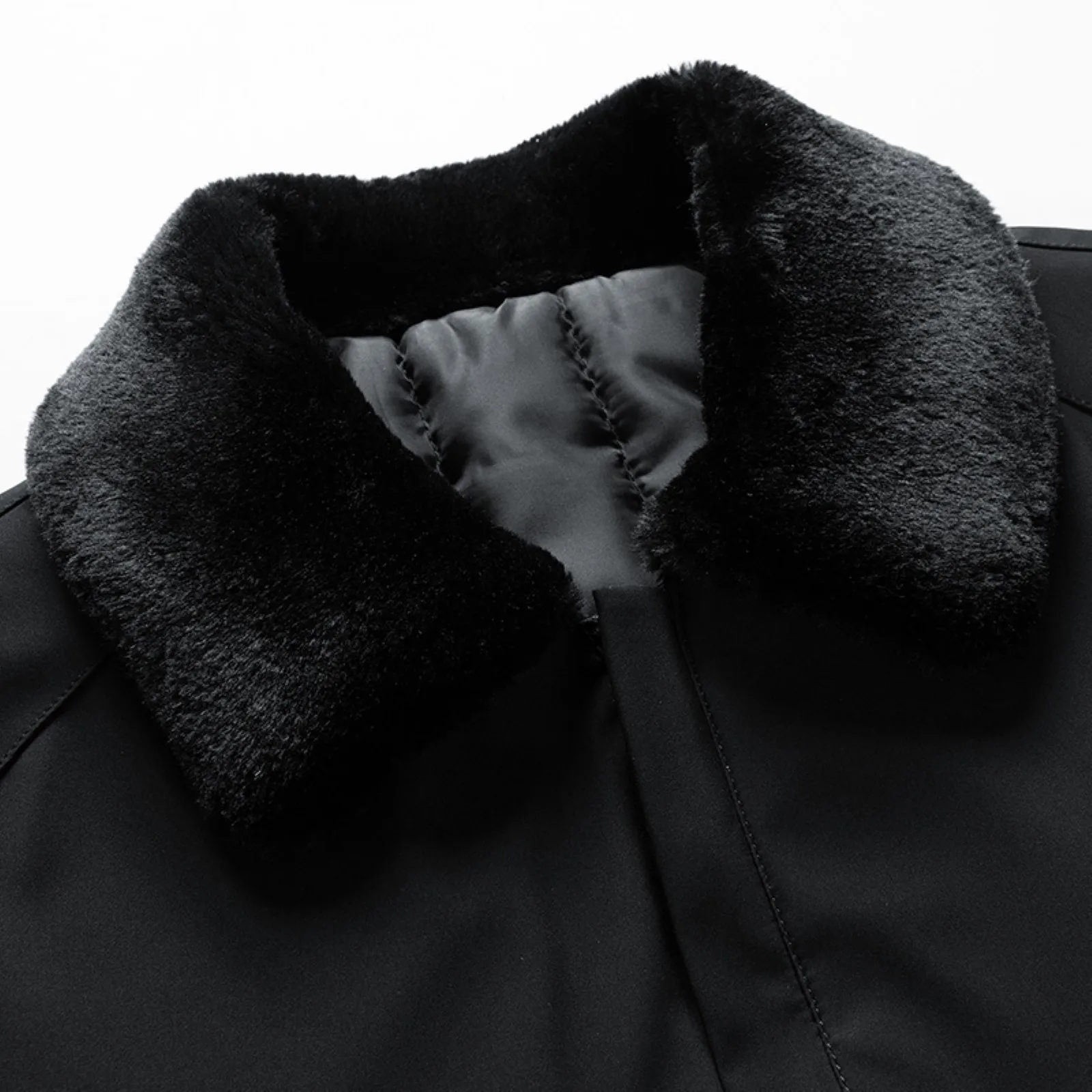 Мужская повседневная куртка с карманами однотонная свободная хлопковая