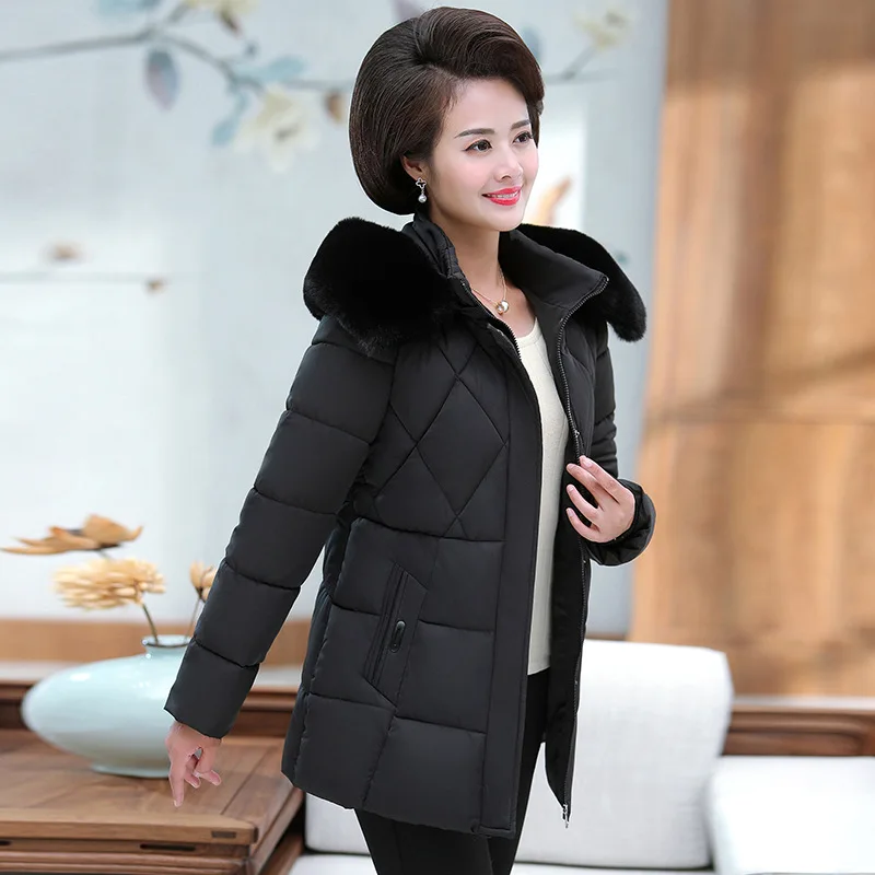 Jacket women new faux fur down coats hooded solid color 2019 zipper cotton-padded warm winter clothes vestidos YYL1903 | Женская одежда