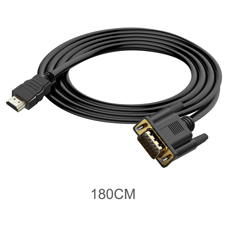 Кабель HDMI-VGA со штекером на штекер с чипом 1 8 м кабель 6 футов для