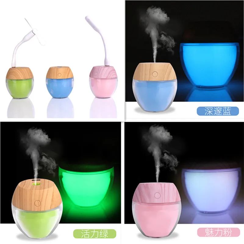 

Ultrasonic Humidifier USB Air Humidifier Aromatherapy Essential Oil Diffuser 110ML Fog atomizer LED Night Light For Home Office
