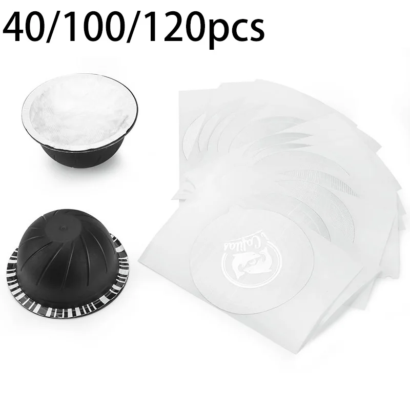 Капсулы для кофе Nespresso Vertuo Repalcment 40/100/120x одноразовые крышки из алюминиевой фольги