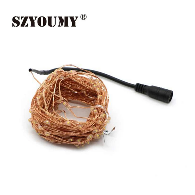 

Водонепроницаемая Рождественская светодиодная гирлянда SZYOUMY, медный провод, теплый белый свет, s 10 м 20 м 30 м 40 м 50 м