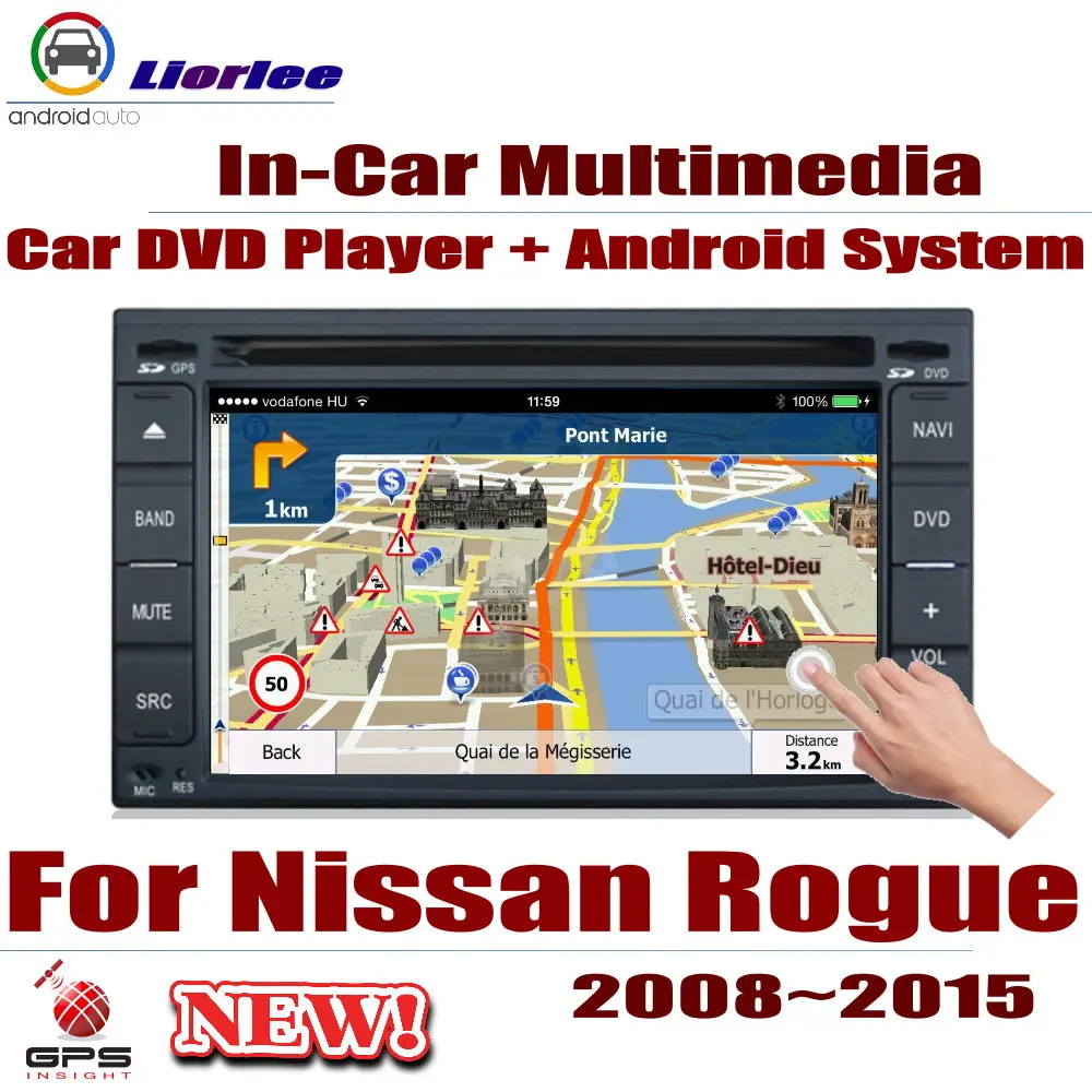 Car DVD Player For Nissan Rogue / Rogue S 2008-2015 IPS LCD Screen GPS Navigation Android System Radio Audio Video Stereo Car DVD Player For Nissan Rogue / Rogue S 2008-2015 IPS LCD Screen GPS Navigation Android System Radio Audio Video Stereo
