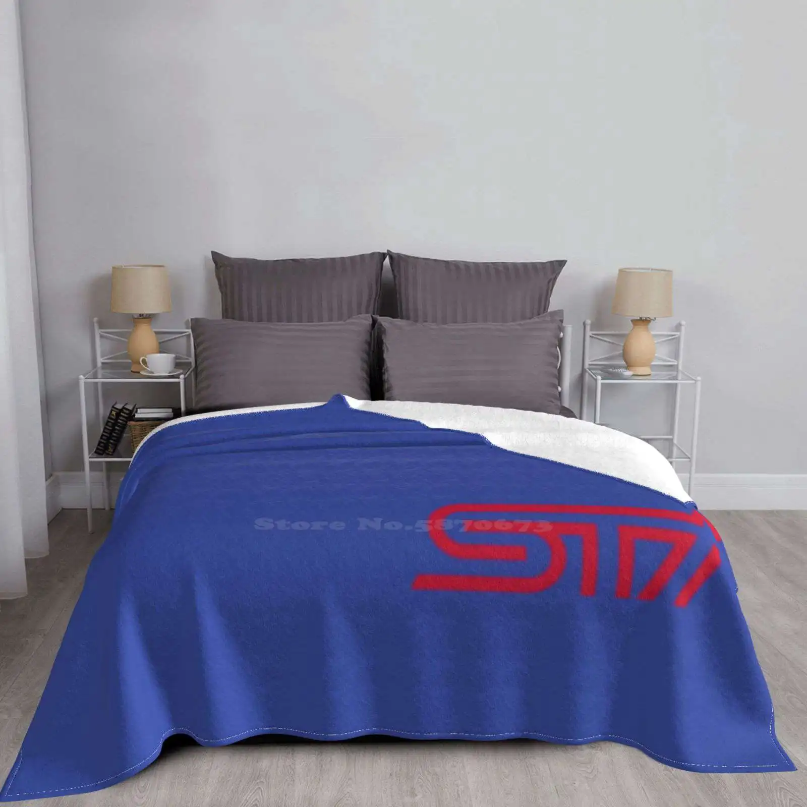 Новое поступление модное фланелевое одеяло Sti Logo Wr с синим жемчугом для досуга