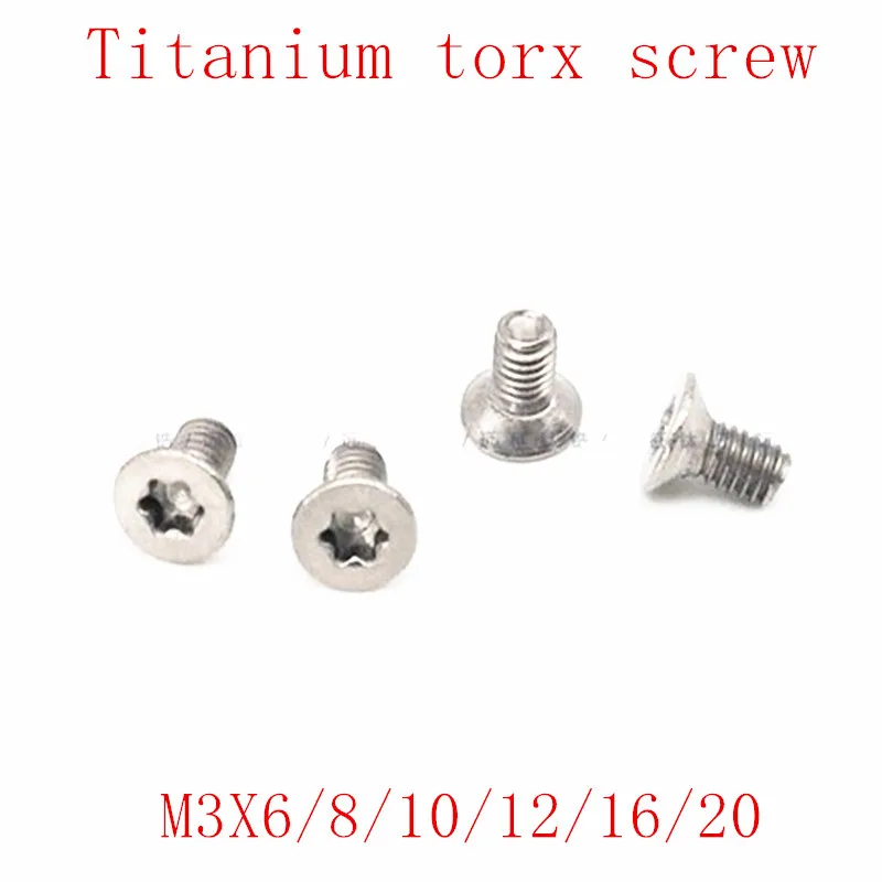 20 шт. титановый винт M3x6/8/10/12/16/20 с потайной головкой torx|Винты| |