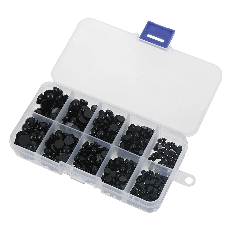 

760 шт. круглые плоские черные глаза, пластиковые глаза для кукол, изготовление игрушек, мишка тедди, кукольные глаза амигуруми, аксессуары для кукол, кукольные глаза