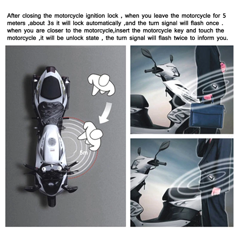 

Universal Motorcycle Two-Way Alarm LCD Screen Anti-Theft Security System with Accu Voltmeter Time Display Tire Pressure