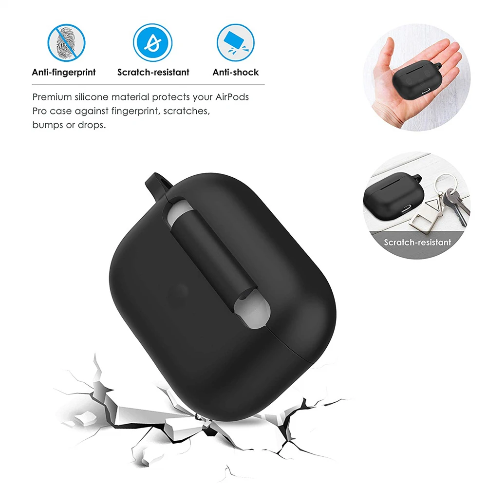Чехлы для наушников Защитный чехол Apple AirPods pro Чехол 2019 Мягкий силиконовый с