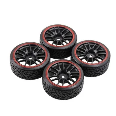 

4pcs 62mm Hard Plastic Rim Tyre Tire Wheel for 1/10 RC Drift Car Model HSP HPI Component Spare Parts Accessories