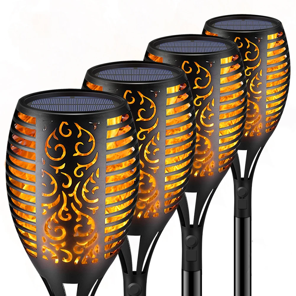 33 LED Солнечная пламенная лампа наружный фонарь светильник s безопасный