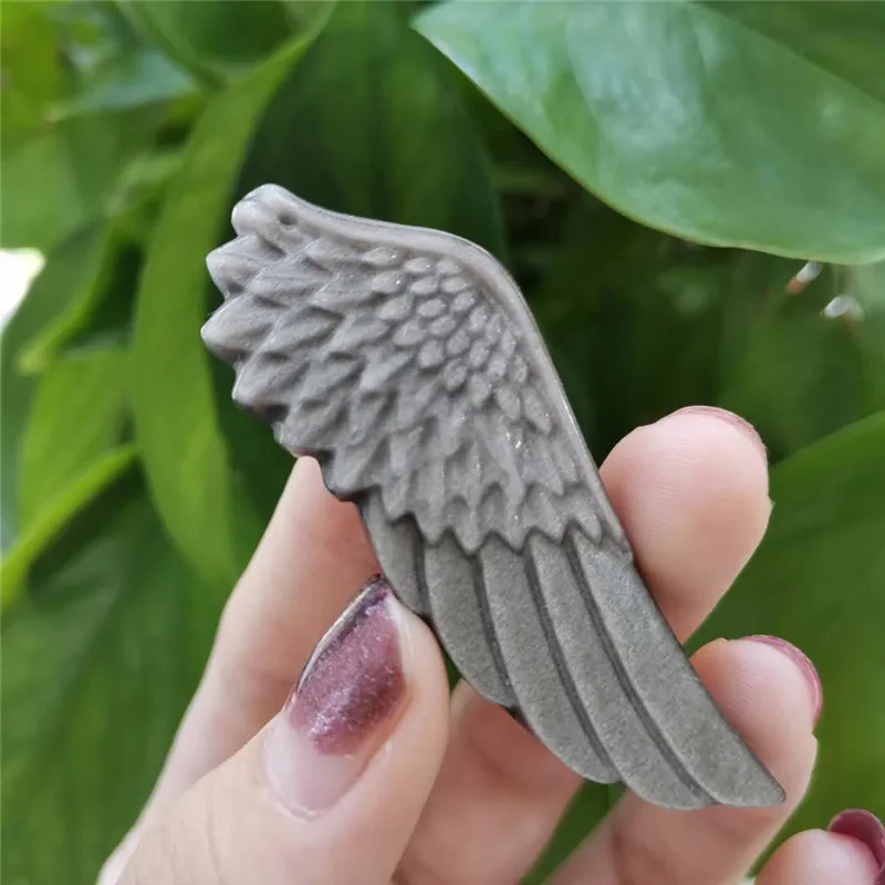 Подвеска из натурального серебряного обсидиана ручной работы на заказ кулон с