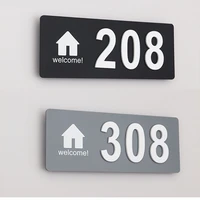 welcome home luminous night light plates with your custom number text color font choice fluorescent sign design 12 colors