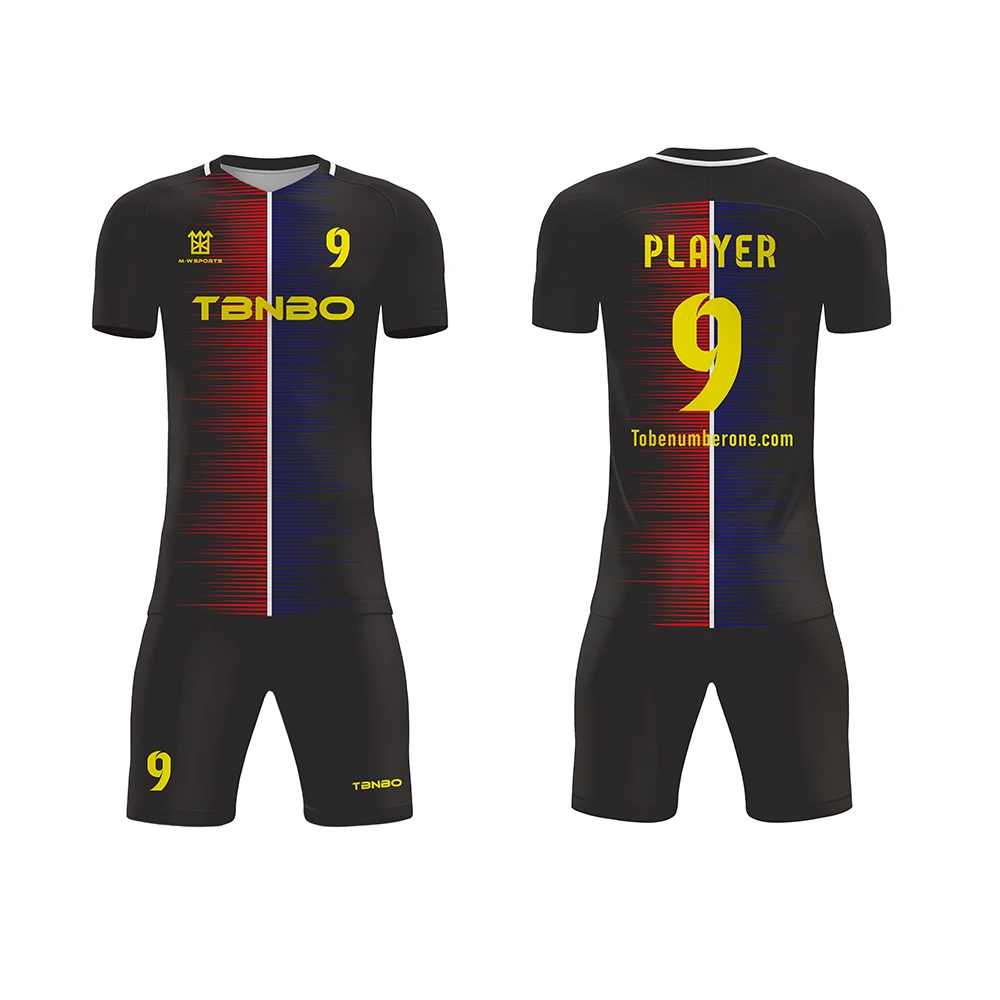 Быстросохнущие черные футбольные шорты с напечатанным номером