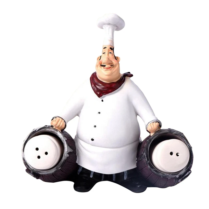 2 шт. Ретро модель шеф-повара украшения изделия из смолы мини фигурки белый топ
