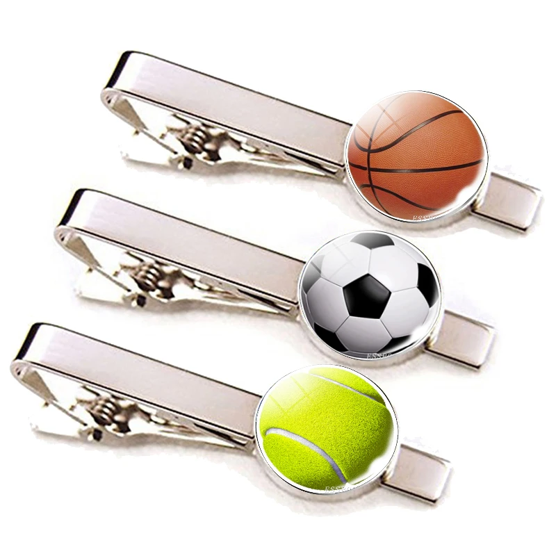 

Футбол теннис; Бейсбол зажим для галстука Мода Бижутерия со стеклянными кабошонами Мужской зажим для галстука аксессуары для папы подарок бойфренду на день рождения