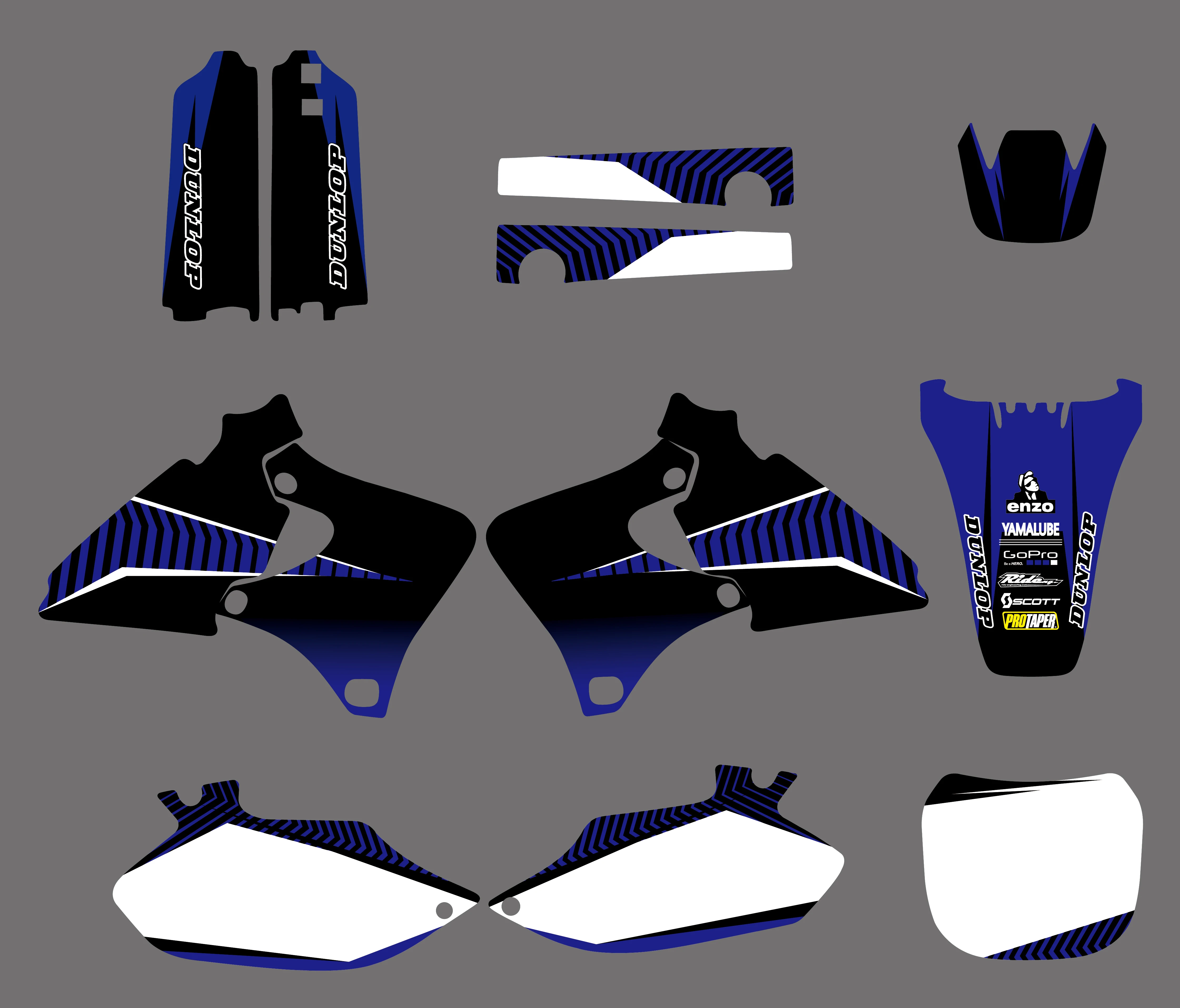 H2CNC графика и фон наклейки Набор наклеек для Yamaha 4 STROKE YZ250F YZ400F YZ426F YZ 250F 400F 426F 1999 2000