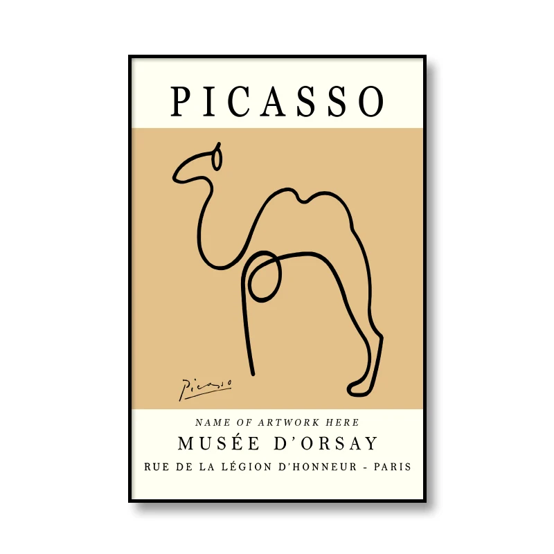 Абстрактная Картина на холсте Picasso Matisse с изображением фламинго лошади верблюда