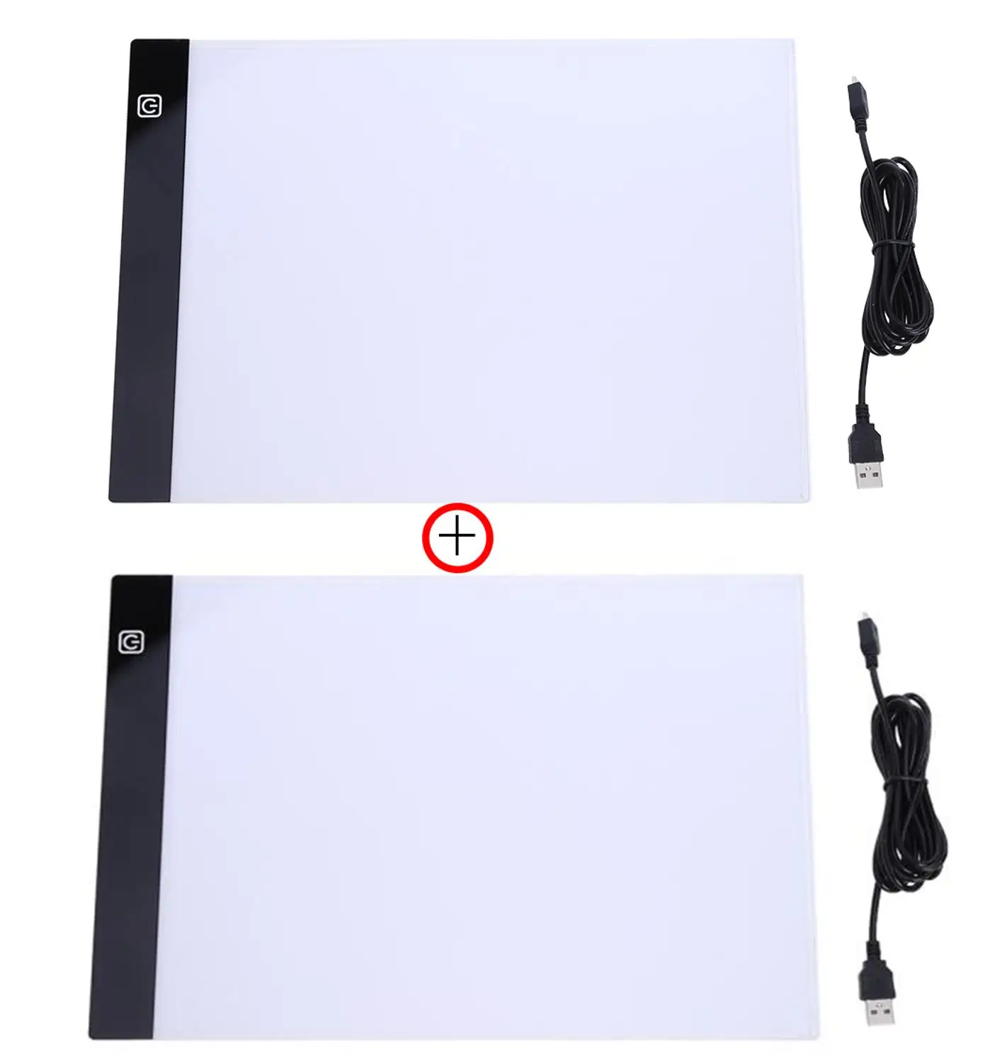 2pc led lightpad Диммируемый светодиодный графический планшет для письма, алмазная живопись, инструмент, светильник, коробка, колодки, цифровой рисунок, А4, копия планшета, Daimond вышивка - Цвет: 2pc led lightpad