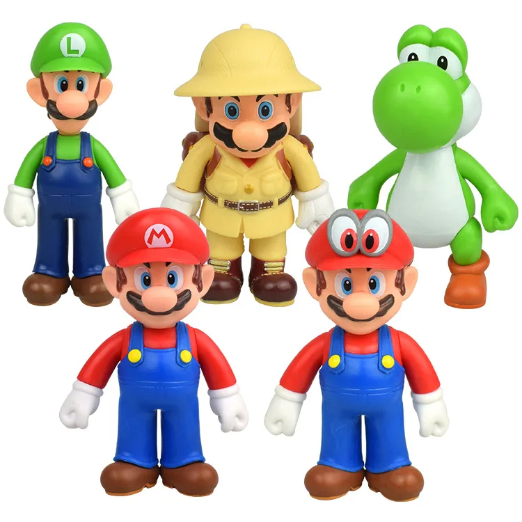 5 шт./компл. 10 см аниме-модель Super Mario куклы Марио Брос Луиджи Йоши игрушки фигурки