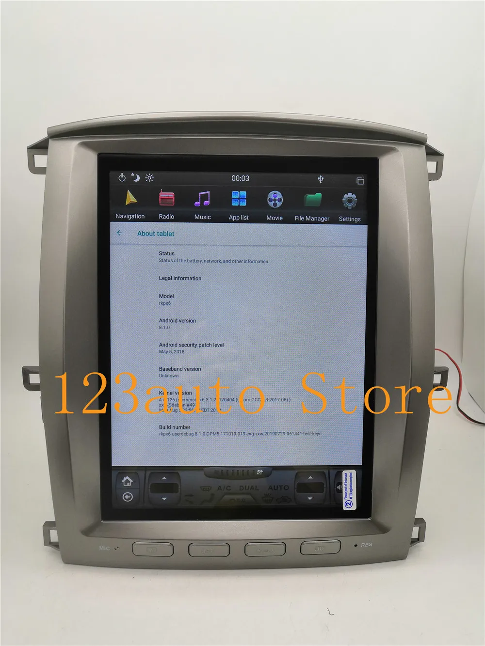 12,1 ''PX6 CARPLAY Tesla стиль Android 8,1 автомобильный DVD gps навигационный плеер для TOYOTA LAND CRUISER LC100 lexus LX470 2002-2007