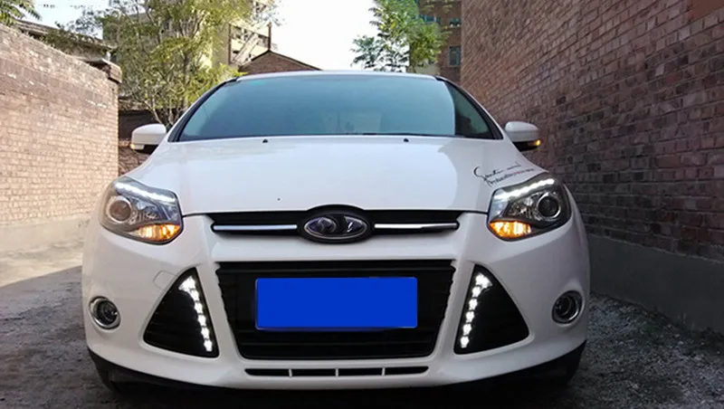 Автомобиль стайлинг DRL Для Ford Focus 3 2012 2013 2014 Дневные Ходовые Огни Противотуманные