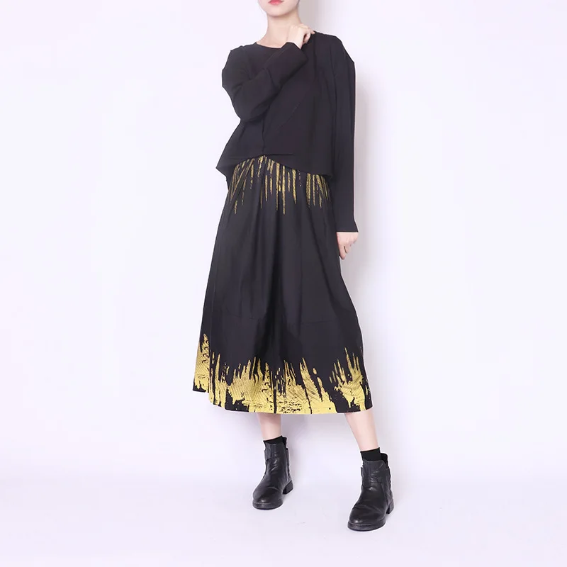 LANMREM женский костюм короткий круглый вырез сплошной цвет Топы и принт хит Высокая