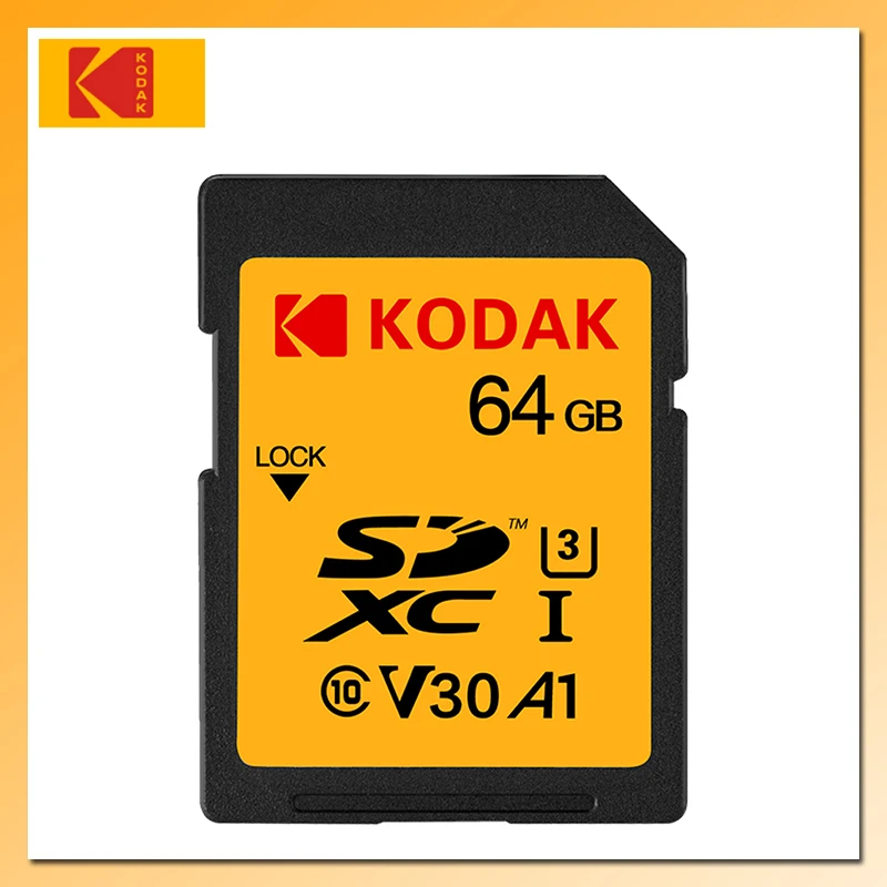 Высокоскоростная карта памяти KODAK U3 128 ГБ 64 SD UHS I 100 класс 10 SDXC V30 sd для цифровой