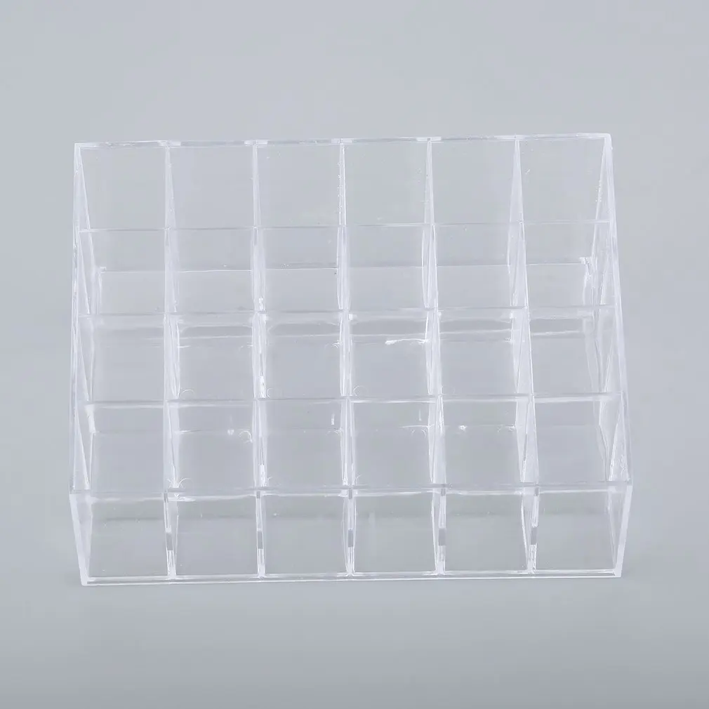 24 Сетки прозрачный макияж Органайзер Коробка Для Хранения Чехол губная помада