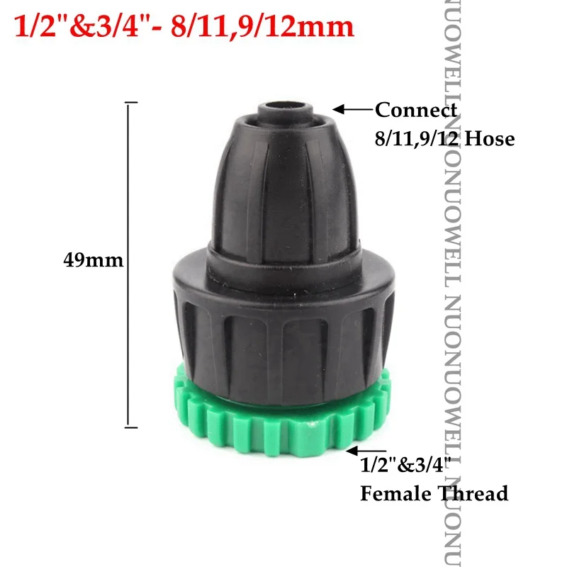 2pcs 1/2" 3/4" Thread 16PE Pipe Connectors Irrigation Hose Connector Agricultural Garden Water Tube Fittin | Дом и сад