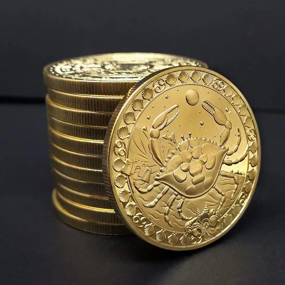 Очень красивая созвездия зодиака Рак Золотая монета елизабета II Майя солнце бог