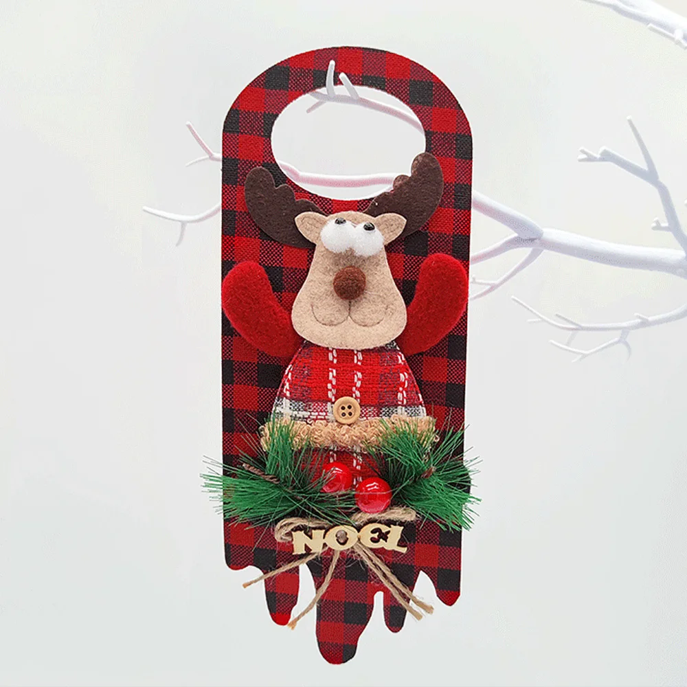 

Fireplace Xmas Tree Decoration1 pcs Christmas Stockings Socks with Snowman Santa Elk Bear Printing Xmas Candy Gift Bag
