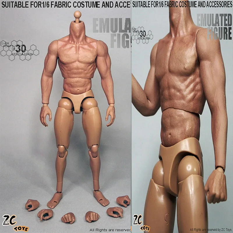 

Мужская мышечная экшн-фигурка в масштабе 1/6, тело с бесшовными руками, подходит для горячих игрушек 12 дюймов, голова