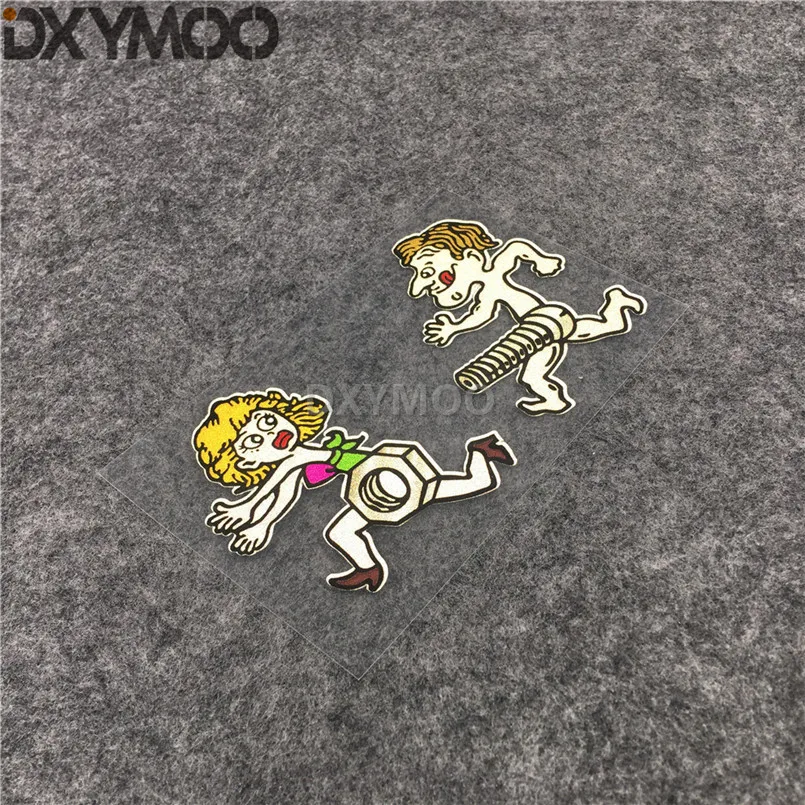 Забавная пикантная женская человек винт мотоциклетный шлем мотоцикл Стикеры