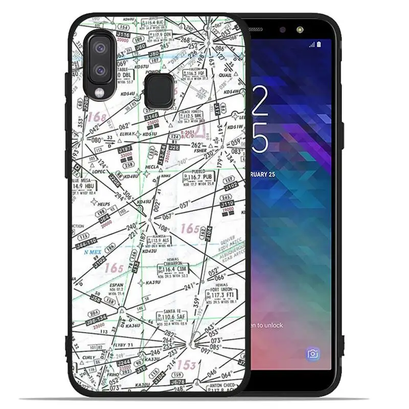 

Aviation Chart Black TPU Soft Phone Case for honor 5A 8A 7A 8x 9x 9 10 lite Pro 20 7c 8c PLAY V30 Cover