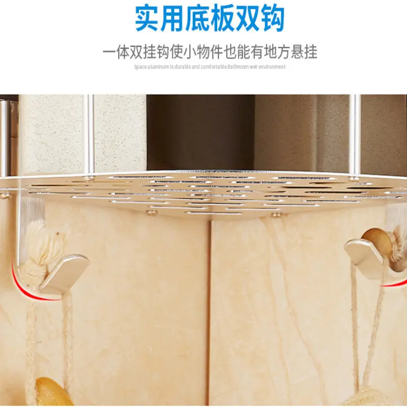 

Punch-free Hot Seamless Bathroom Toilet Toilet Rack Tripod Toilet Kitchen Space Aluminum Pendant Storage Wall-mounted G8028