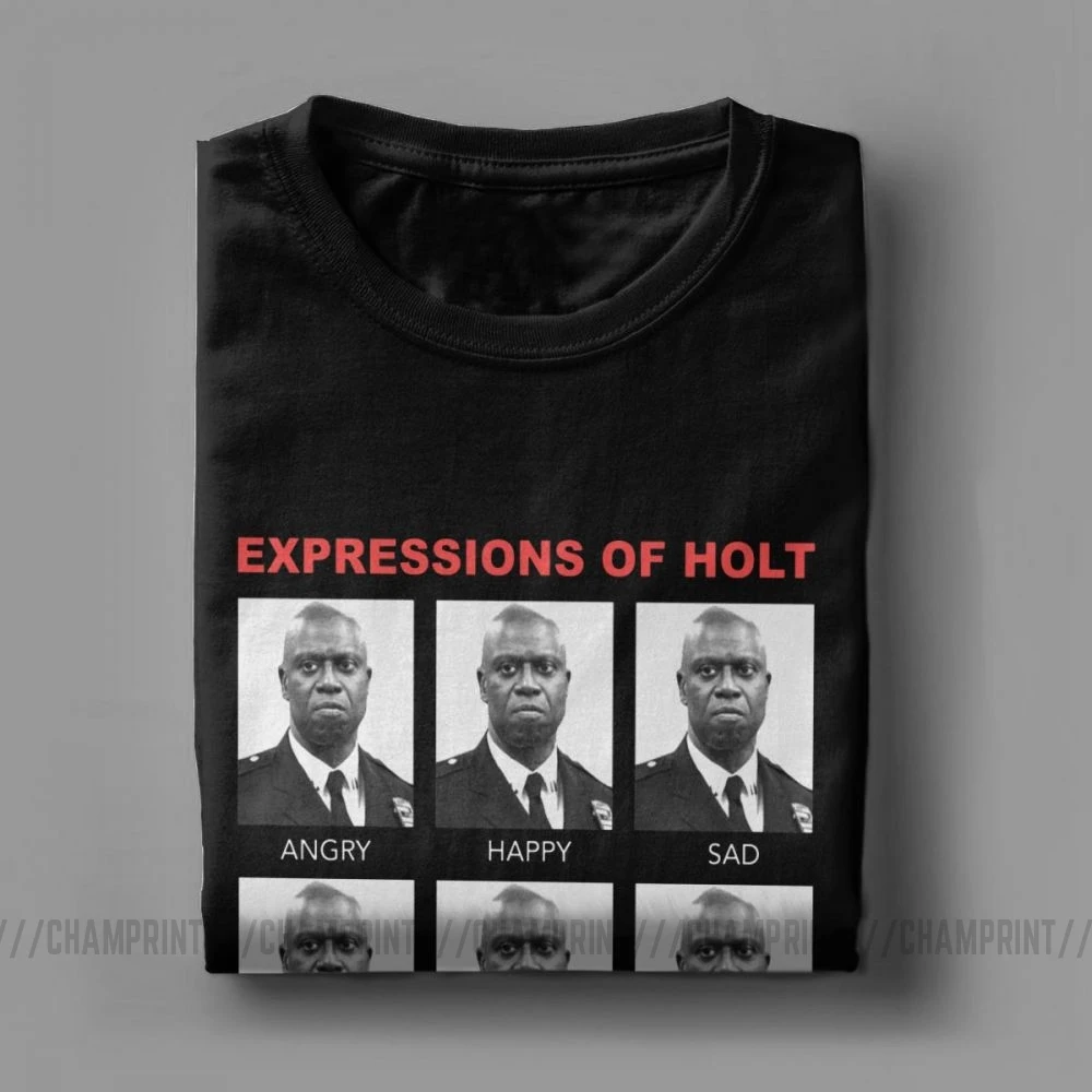 Expressions Of Holt повседневные мужские футболки Бруклин девять Бруклин 99 одежда с коротким рукавом классические футболки хлопковая Футболка с круглым вырезом