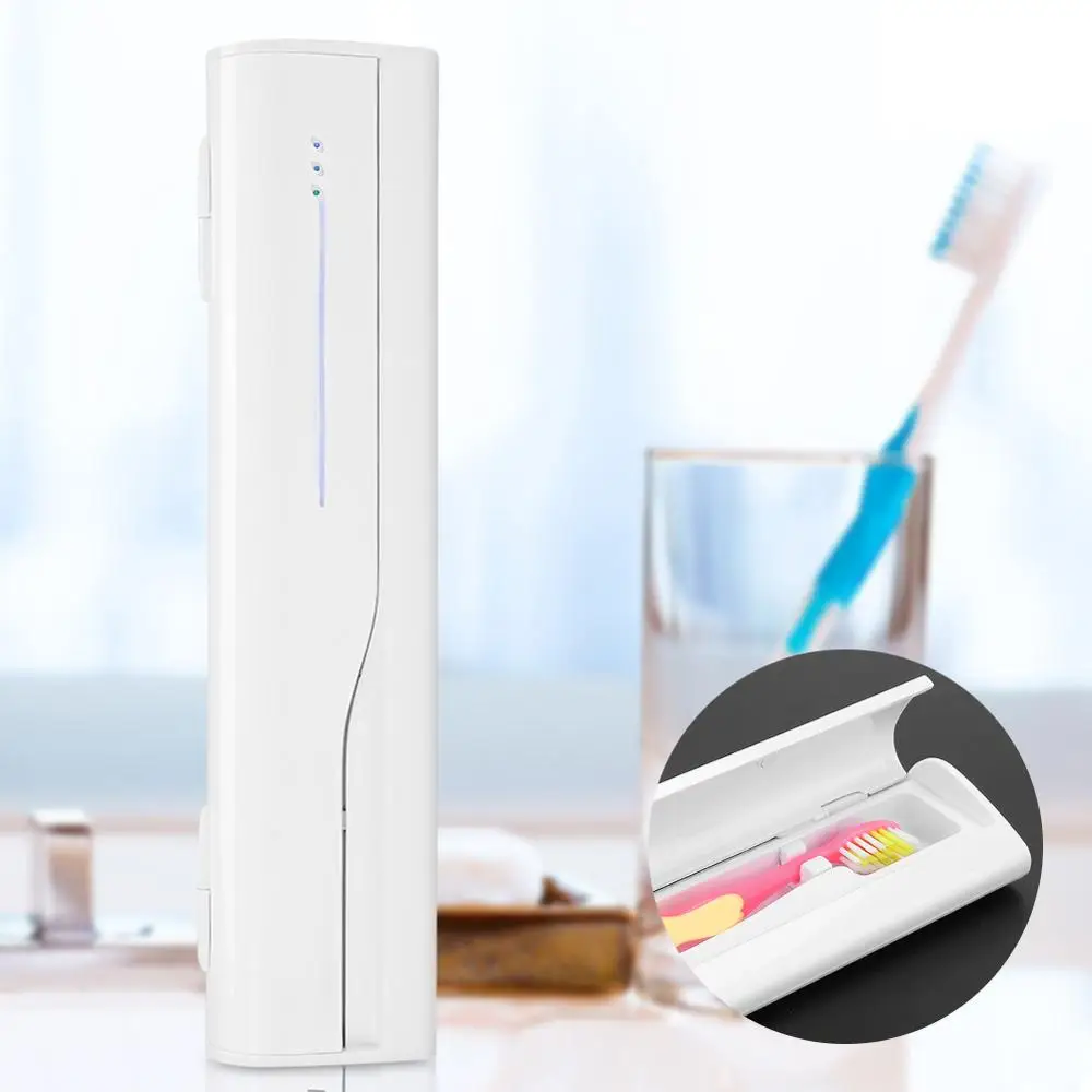Портативный ультрафиолетовый футляр для чистки зубных щеток с защитой от