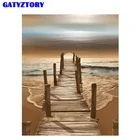 GATYZTORY 60x75 см, рамка для пляжа, сделай сам, Раскрашивание по номерам, набор акриловых красок по номерам, приправа, современное настенное художественное изображение по номерам