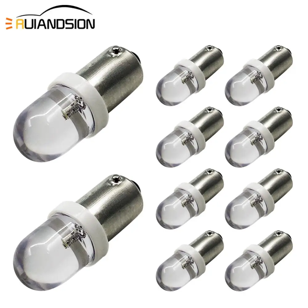 

10 шт. BA9S T4W BAX9S H6W BAY9S H21W светодиодсветодиодный внутренние F5 1 SMD DC 6В 12В 24В Белый свет для чтения задний светильник