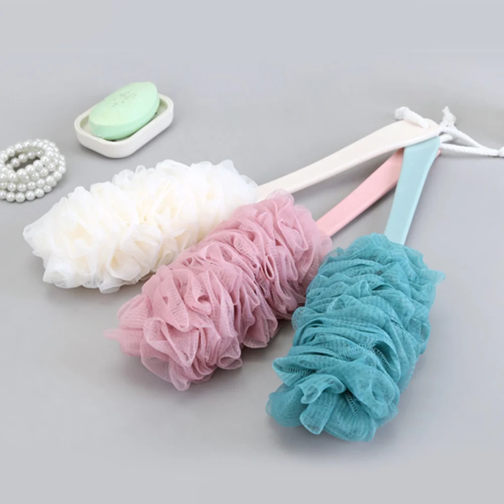 

3PCS Long Handle Bath Brushes Bathroom Spa Back Scrubber Body Skin Cleaning Brushes White Blue for Each 1pc