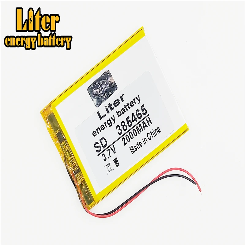 

3.7V 2000mAh 385465 405565 Lithium Polymer Li-Po li ion Rechargeable Battery cells For Mp3 MP4 MP5 GPS 7 inch