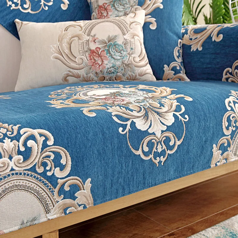 

Winter Chenille Sofa Cushion, Non-slip Fabric Four Seasons Universal Cover Towel Cushion
